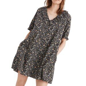 Madewell Ruffle Button-Front Trapeze Dress in Folkmagic Floral I Size: XXL